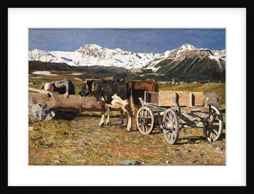 Vacche aggiogate (Cows at the Watering Place), 1888 by Anonymous