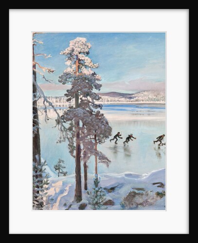 Skaters near the shore of Kalela, 1896 by Anonymous