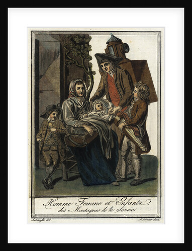 Man, woman and children in the mountains of Savoy, ca 1797 by Anonymous