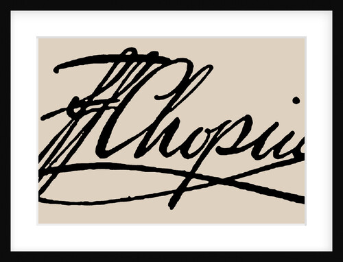 Signature of Frédéric Chopin by Anonymous