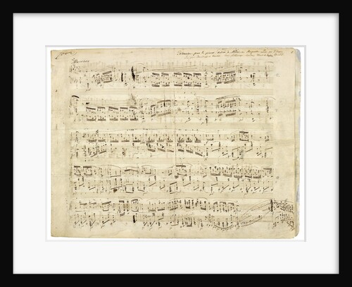 Autographed partiture of the Polonaise, Op. 53 in A flat major for piano, 1843 by Anonymous