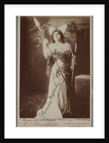 Blanche Marchesi as Brünnhilde in Die Walküre (The Valkyrie) by R. Wagner, c. 1900 by Anonymous