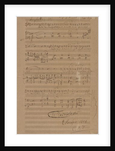 Iolantas Arioso from the opera Iolanta by Pyotr Tchaikovsky, 1892 by Anonymous