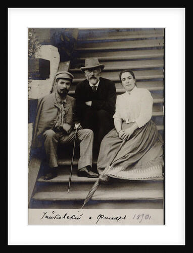 Pyotr Ilyich Tchaikovsky visiting Nikolay and Medea Figner, 1890 by Anonymous