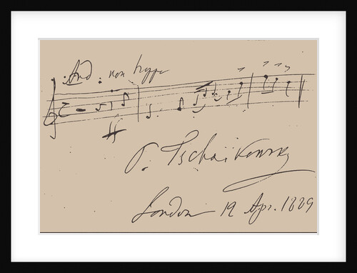 Musical quotation from the Suite No. 1, Op. 43, 1889 by Anonymous