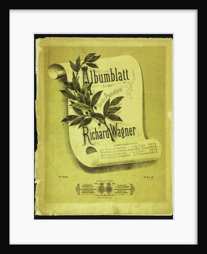 Albumblatt (Es-dur) für das Pianoforte, Mainz, 1882, 1882 by Anonymous