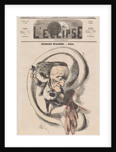 Caricature of Richard Wagner in LÉclipse, 1869 by Anonymous