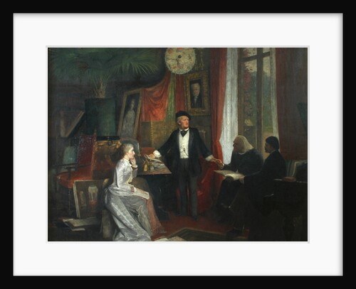 Cosima Wagner, Richard Wagner, Franz Liszt and Hans von Wolzogen in the Wahnfried, Bayreuth, 1881 by Anonymous