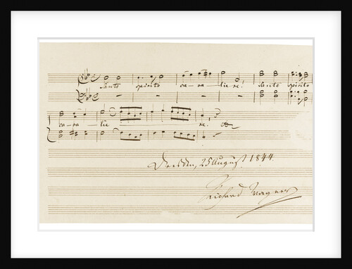 Musical quotation from the opera Rienzi by Richard Wagner (Santo spirito cavaliere!), Dresden, 25 by Anonymous