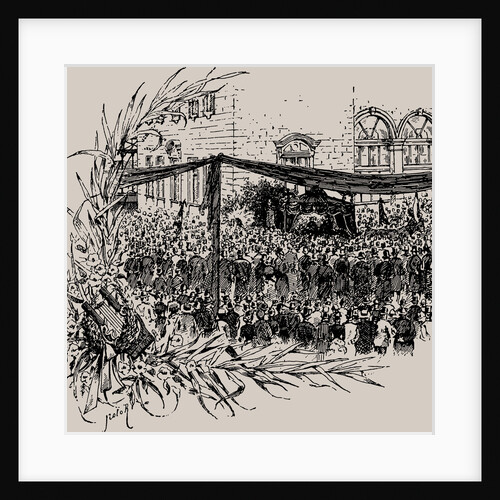 Richard Wagners funeral procession in Bayreuth, 1883, 1892 by Anonymous
