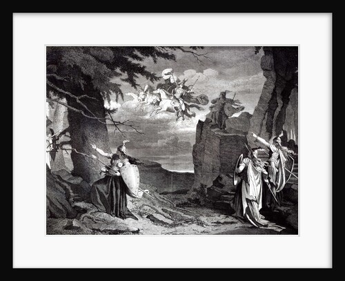 Das Rheingold by Richard Wagner. The Valkyries rock. Illustration to the premiere, 1869, 1869 by Anonymous