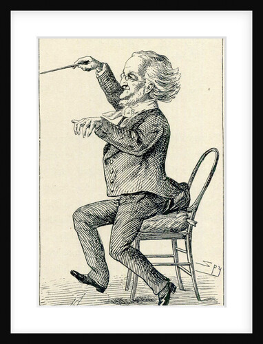 Richard Wagner as Conductor. Caricature, c. 1870 by Anonymous