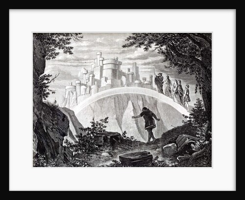 Das Rheingold by Richard Wagner. Entrance of the Gods into Valhalla. Illustration to the premiere, 1 by Anonymous