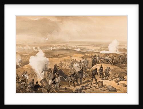 A hot day in the batteries, 1855 by Anonymous