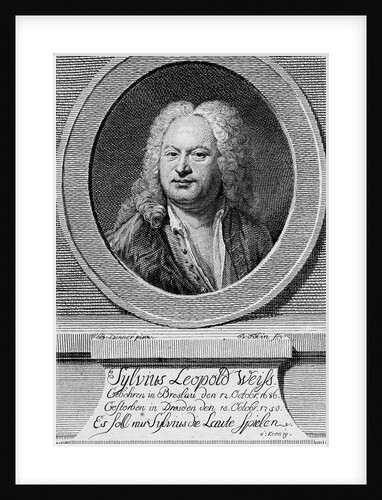 Portrait of Sylvius Leopold Weiss, 1750 by Anonymous