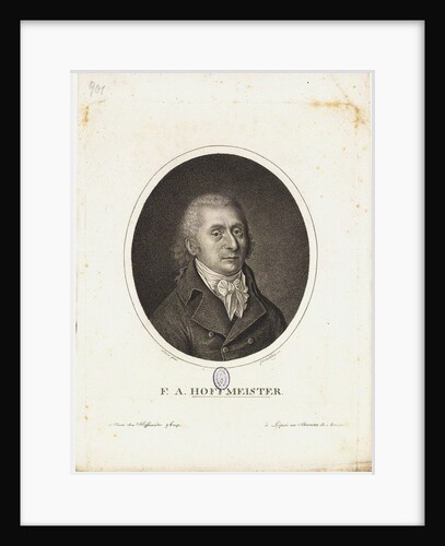 Portrait of Franz Anton Hoffmeister, 1795 by Anonymous