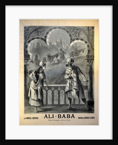 Poster for the Opéra comique Ali Baba by Charles Lecocq at the Éden-Théâtre, 28 November 1889, 188 by Anonymous