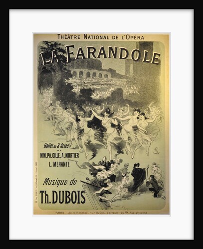 Poster for the ballet La Farandole by Théodore Dubois, 1883 by Anonymous