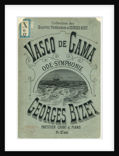 Cover of the ode-symphony Vasco de Gama by Georges Bizet, 1880 by Anonymous