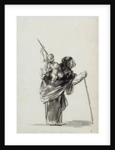 Dream of a good witch (Sueño de buena echizera). Album Witches and Old Women, ca 1820 by Anonymous