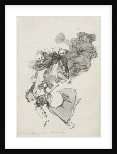Bajan riñendo. Album Witches and Old Women, ca 1820 by Anonymous