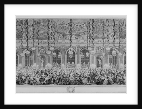 Decoration of the Hall of Mirrors in Versailles, on the occasion of the second marriage of the Dauph by Anonymous