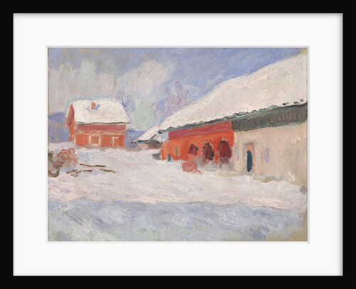 Norway. Red Houses at Björnegaard, 1895 by Anonymous