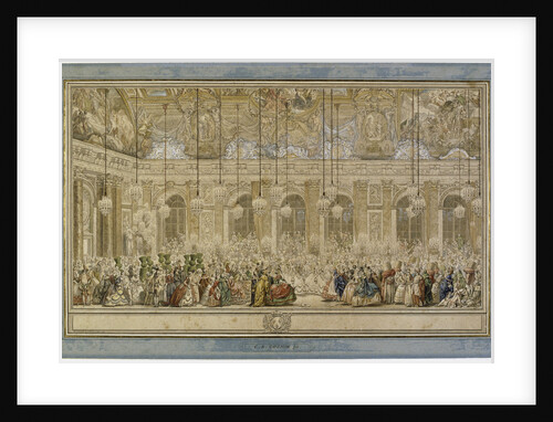 Decoration of the Hall of Mirrors in Versailles, on the occasion of the marriage of the Dauphin, on by Anonymous