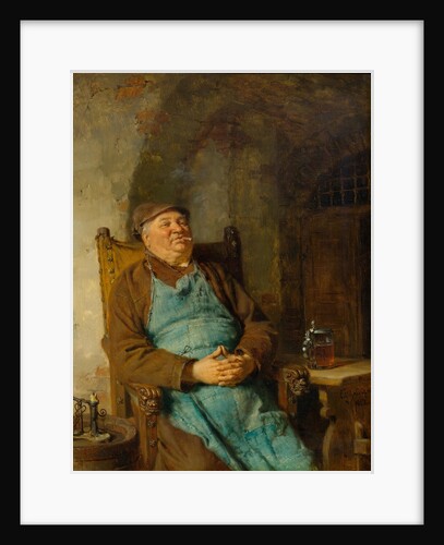Brew master smoking a cigar, 1882 by Anonymous