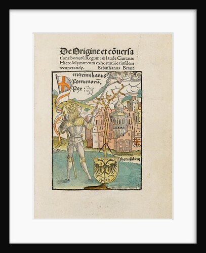 Illustration for De Origine et conversatione bonorum Regum by Sebastian Brant, 1495 by Anonymous