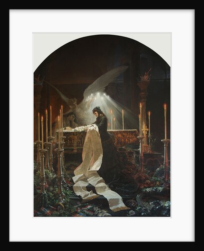 Empress Elisabeth of Austria at the bier of Ferenc Deák, 1877 by Anonymous