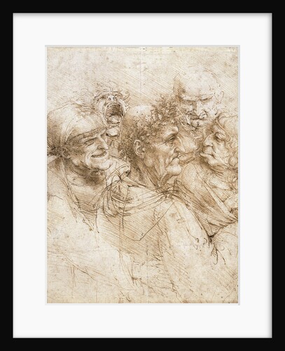 A group of five grotesque heads, ca 1493 by Anonymous