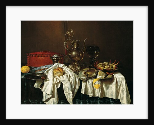 Still life with a Chinese porcelain plate, 1658 by Anonymous