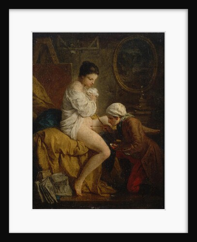 Scene from the Fable Le bât (The Pack Saddle) by Jean de La Fontaine, Early 1730s by Anonymous