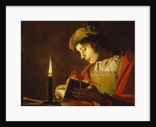 A Young Man Reading by Candlelight, c.1630 by Anonymous