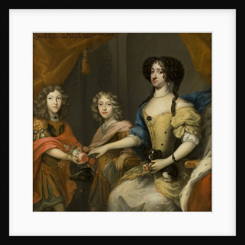 Anna Sophie of Denmark, Electress of Saxony with sons John George and Frederick Augustus by Anonymous