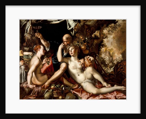Lot and his Daughters, ca 1595 by Anonymous