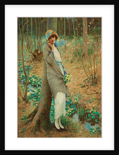 Woman in a Spring landscape, 1924 by Anonymous