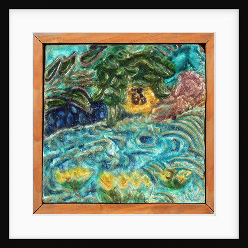 Tile with lilies, End 1890s by Anonymous