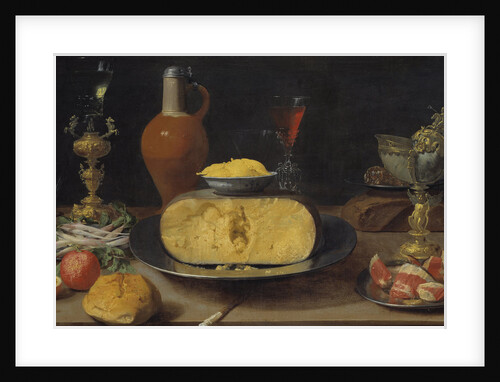 Breakfast Still Life with Cheese and Goblet by Anonymous
