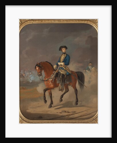 Portrait of the King Charles XII of Sweden on horseback, 1863 by Anonymous