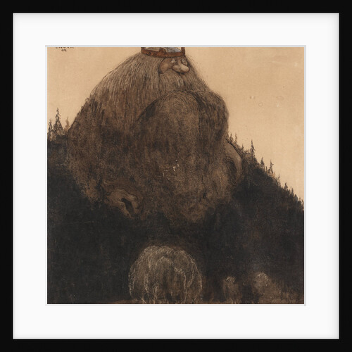 Herr Birre och trollen. Illustration for Bland tomtar och troll (Among Gnomes and Trolls) by Alfre by Anonymous