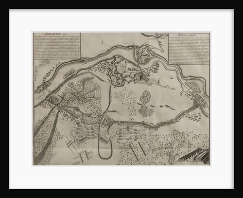 Map of the Battle at Narva, 1700 by Anonymous