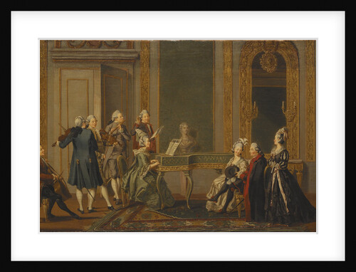 Gustavian Style Interior with a Musical Party, 1779 by Anonymous