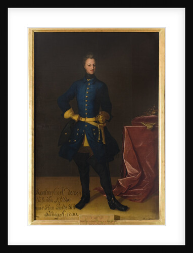 Portrait of the King Charles XII of Sweden by Anonymous