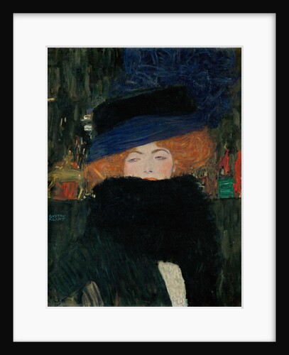 Lady with Hat and Feather Boa, 1909 by Anonymous