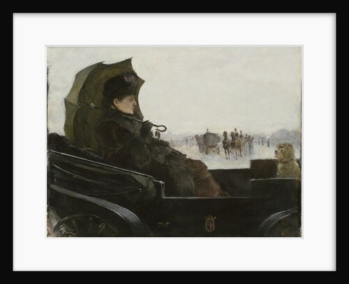 Lady in a landau carriage, Paris, 1882-1883 by Anonymous