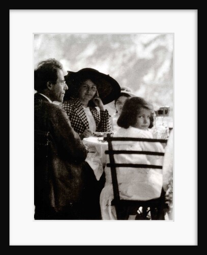 Gustav Mahler with Alma and Daughters Maria and Anna, 1910 by Anonymous
