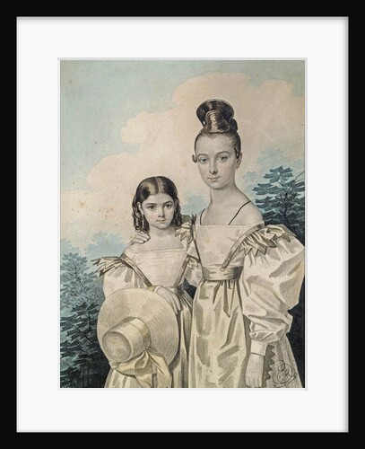Portrait of Sisters Sofia Petrovna and Alexandra Petrovna Ushakov, 1830s by Anonymous