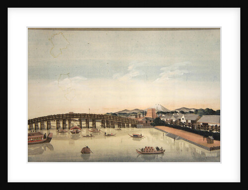 View of the Ryogokubashi over the Sumidagawa River in Edo, 1823-1829 by Anonymous